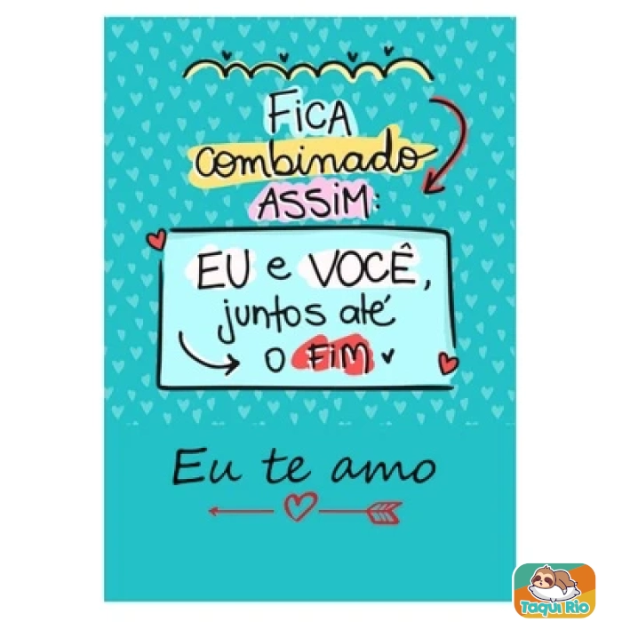 Almofada Com Bolso Namorados - Frases de Amor - cestas de café - Lembrancinha - com enchimento