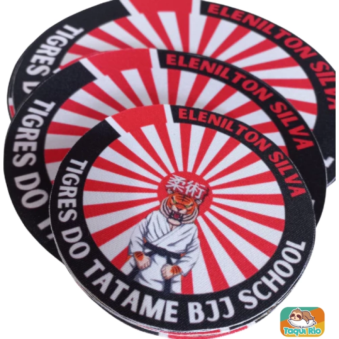 Kit com 3 Patchs Personalizados - Kimono Jiu-jitsu, judô, 10cm + 15Cm + 20cm