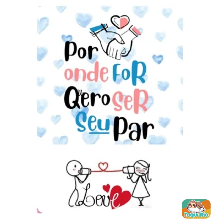 Almofada Com Bolso Namorados - Frases de Amor - cestas de café - Lembrancinha - com enchimento